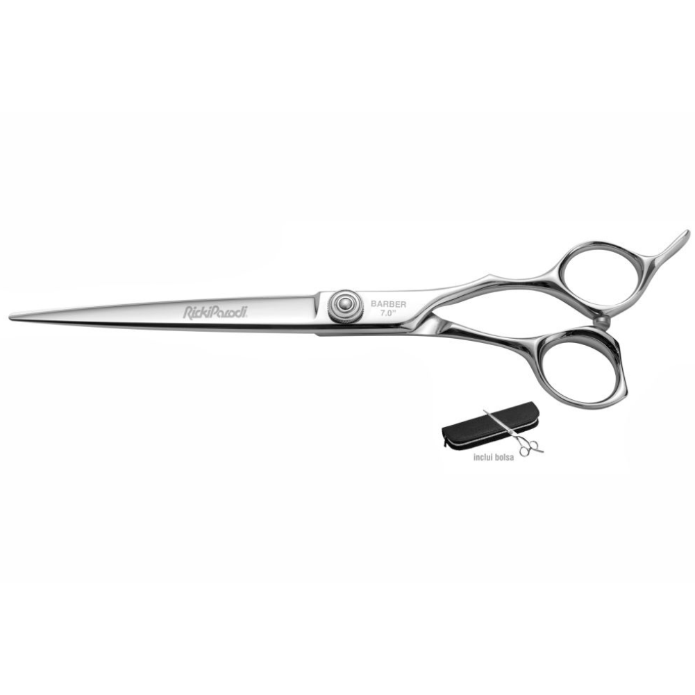 Rickiparodi Tesoura Corte com Bolsa Barber 7.0