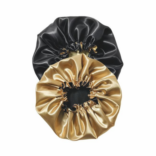 Black Anti-Frizz Satin Cap