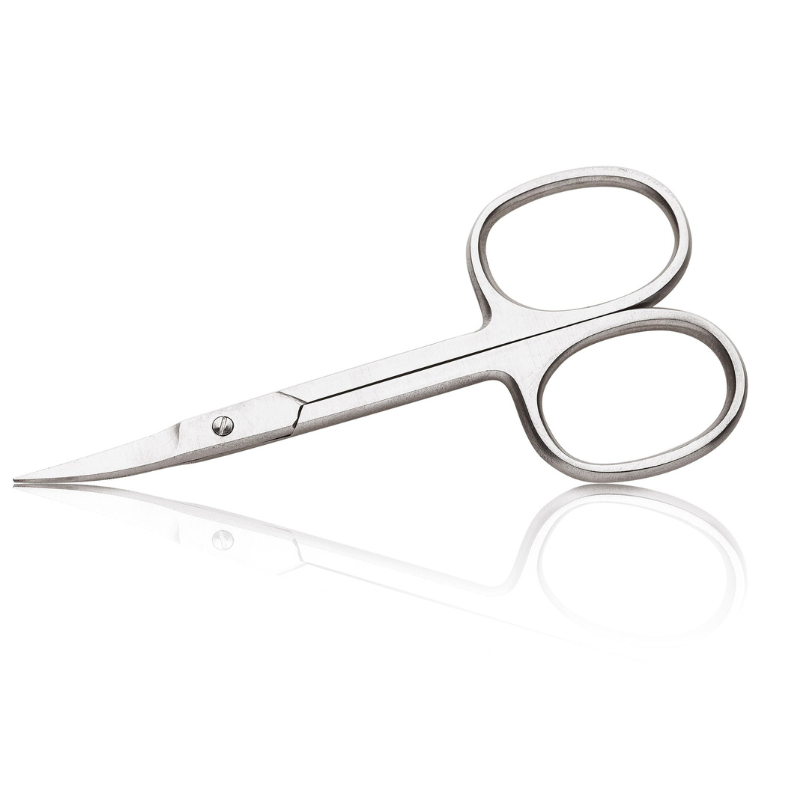 Nail scissors with curved and thin tip